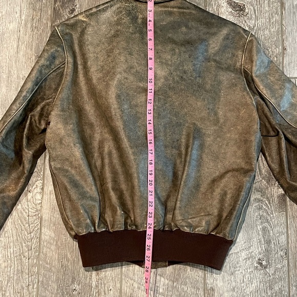 Banana Republic Distressed Leather Bomber Jacket - Picture 7 of 13